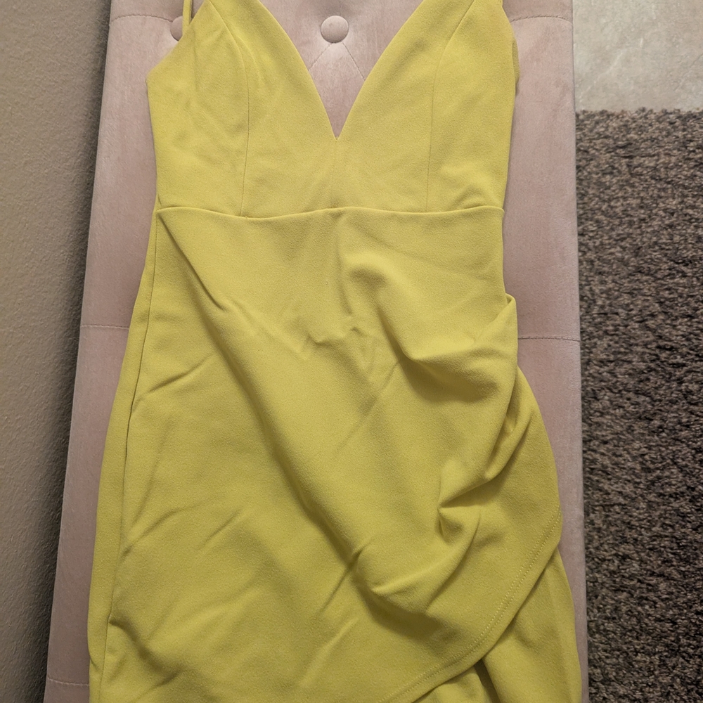 Blue Blush Green and Yellow Ruched Mini Dress